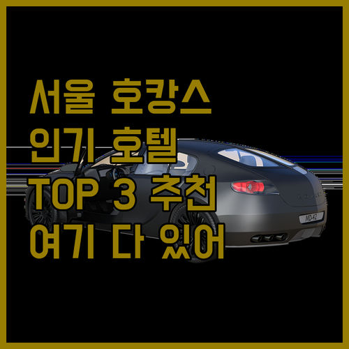 서울 호캉스 완벽 가이드 인기 호텔 