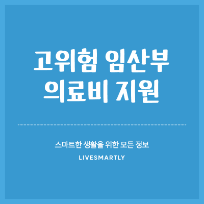  고위험 임산부 의료비 지원, 어떻게 받나요?