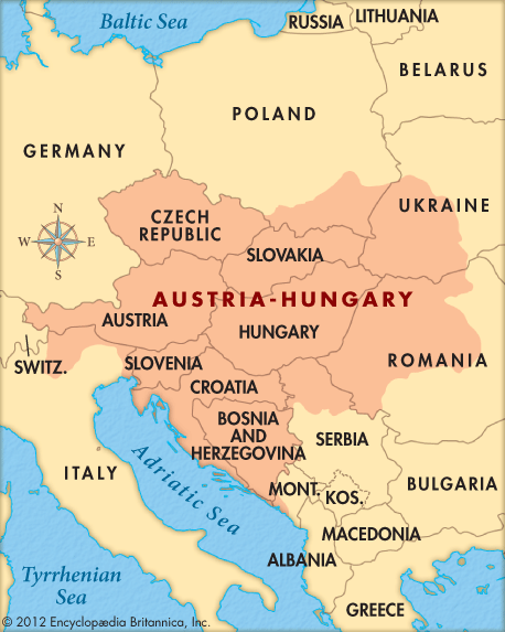 오스트리아 헝가리 제국의 지도
