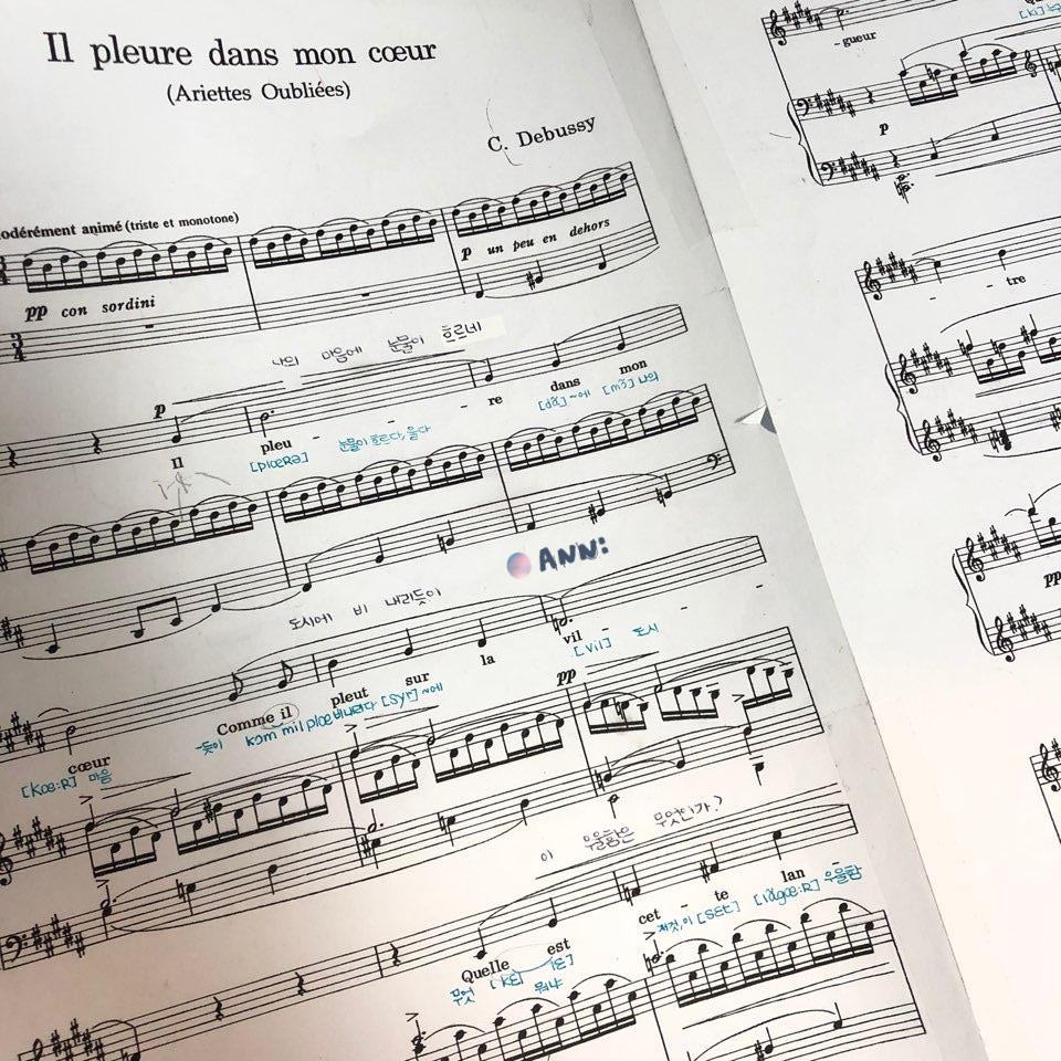  드뷔시 가곡: Ariettes oubliees - Il pleure dans mon coeur