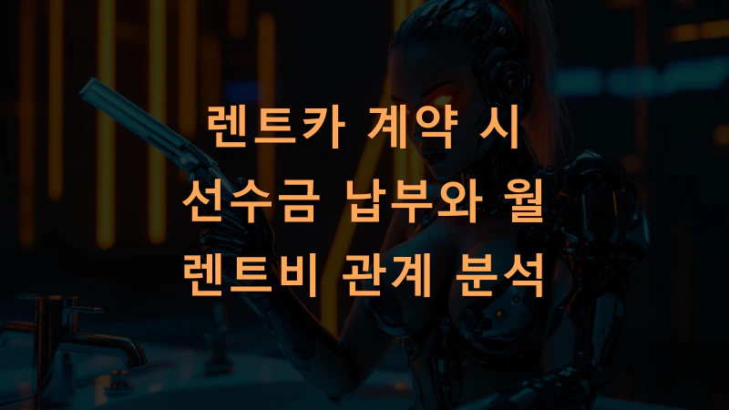 렌트카 계약 시 선수금 납부와 월 렌트비 관계 분석