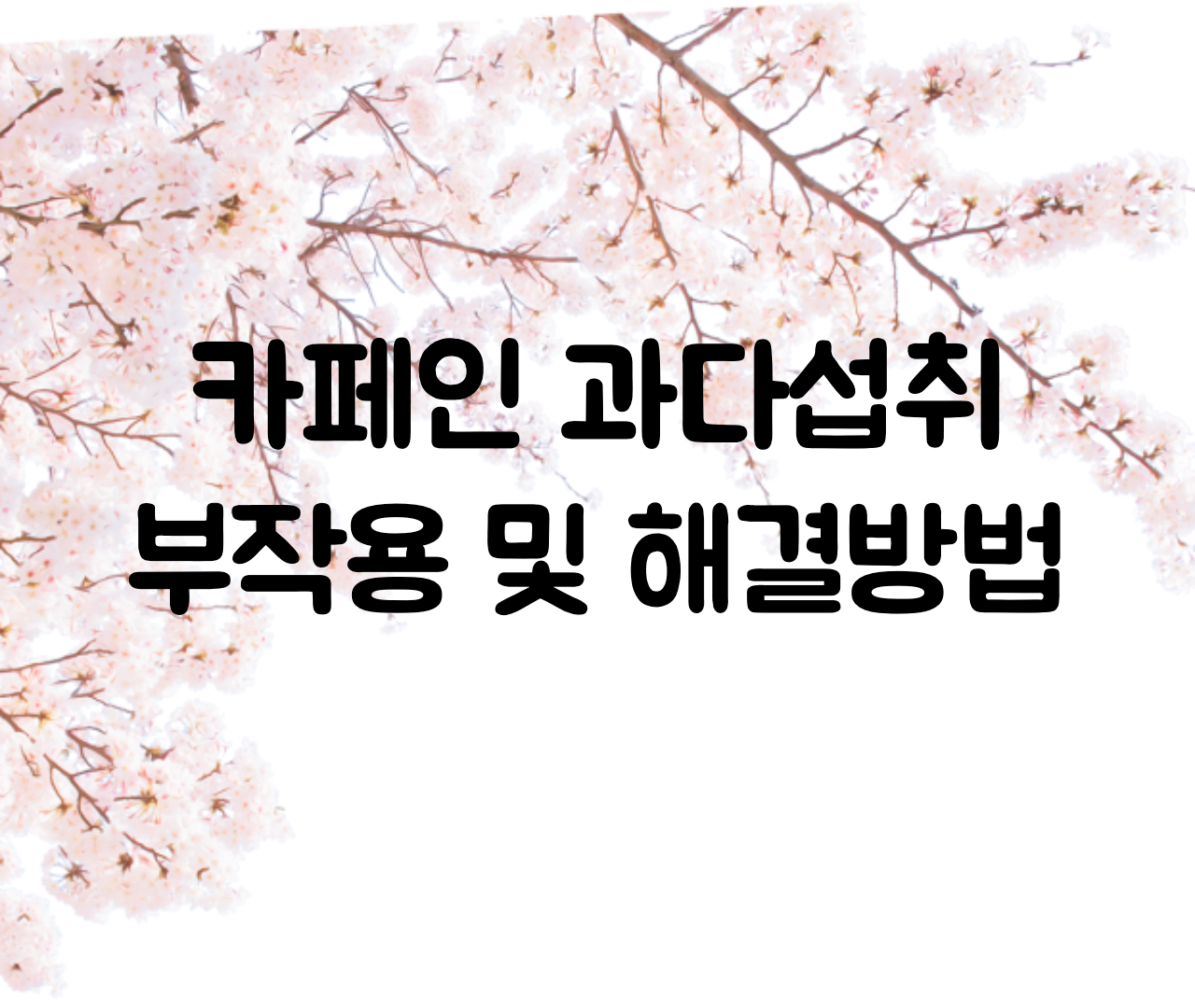  카페인 과다섭취 증상 및 해결방법, 녹차 카페인 과다복용시 부작용