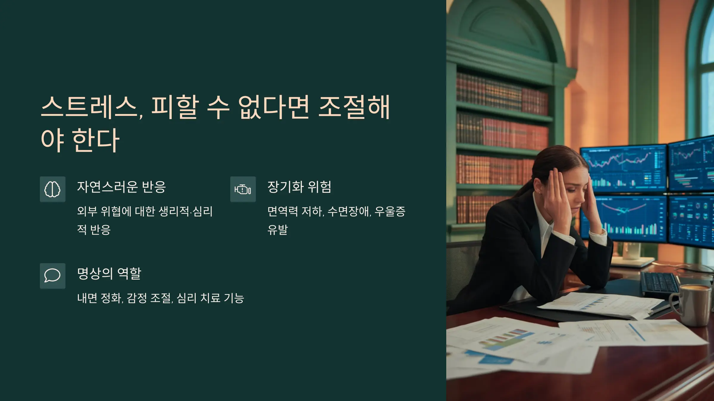 스트레스, 피할 수 없다면 조절해야 한다
