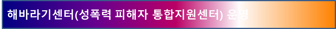 해바라기센터(성폭력피해자 통합지원센터)