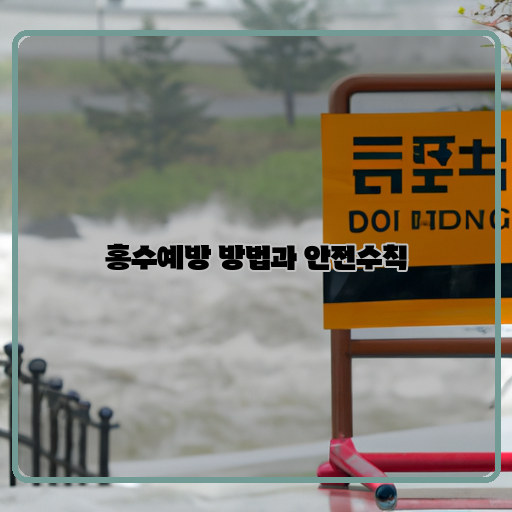  비가 오면 주의하세요! 홍수예방과 생명을 지켜내는 안전수칙