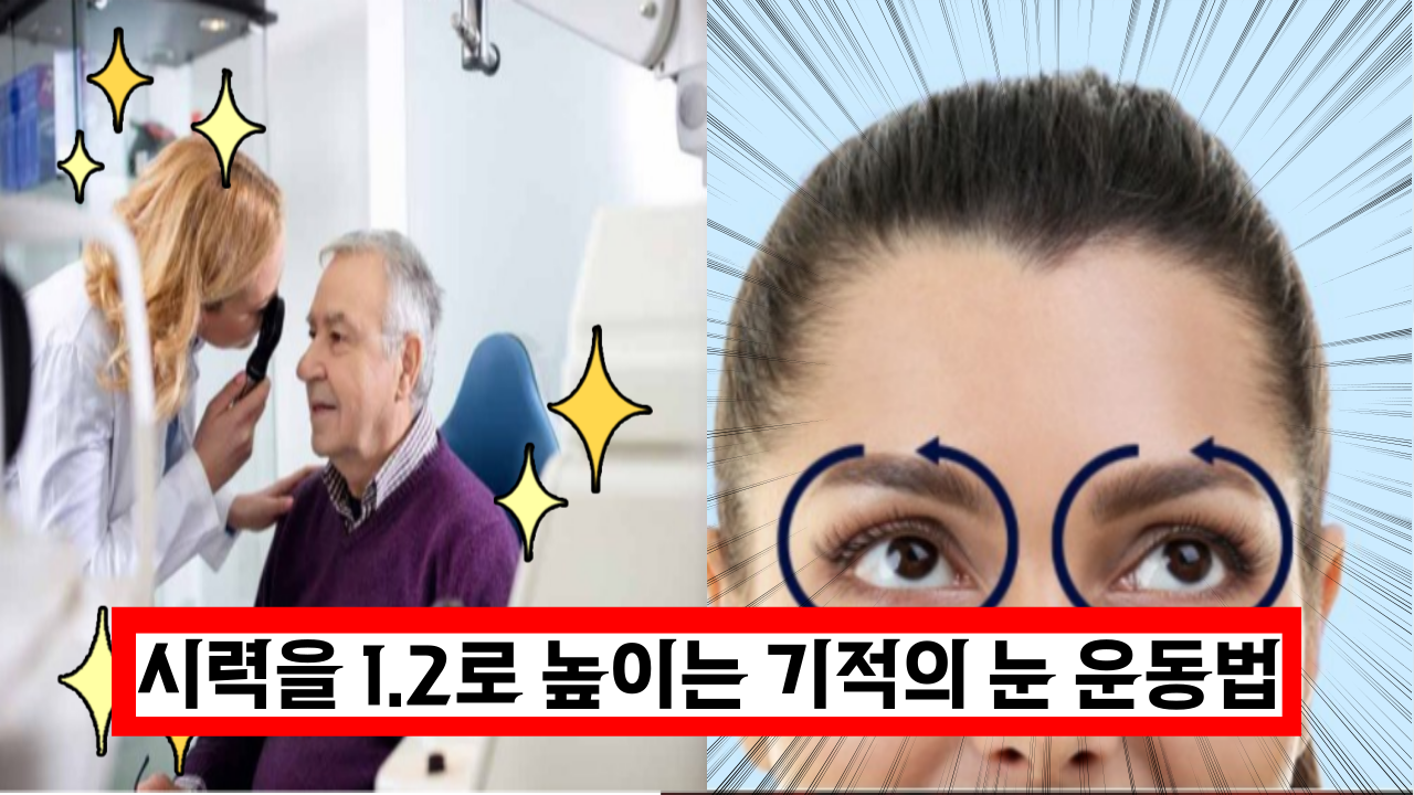  '이거 정말 꿀팁이네요' 시력을 1.2로 높여주는 기적의 운동법