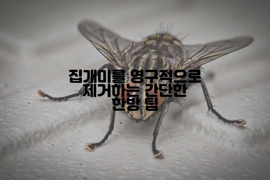 집개미를 영구적으로 제거하는 간단한 한방 팁