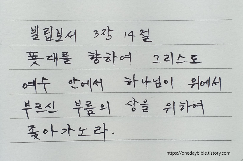 빌립보서 3장 14절