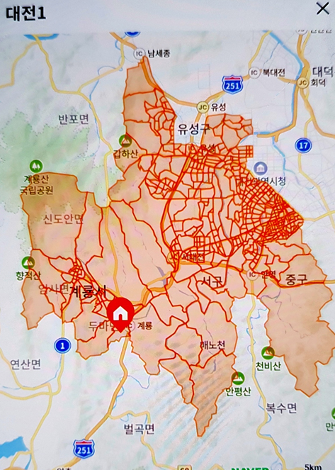 대전1캠프 배송지역 이미지2