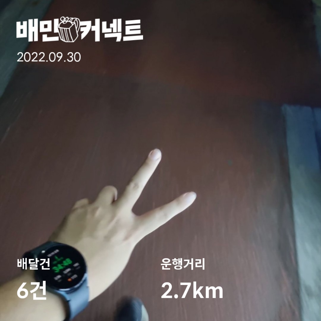  배민커넥트 뚜벅이 후기 9일차