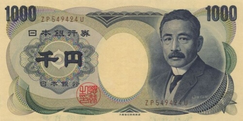 1000 엔 지폐에 실린 나쓰메 소세키 이미지