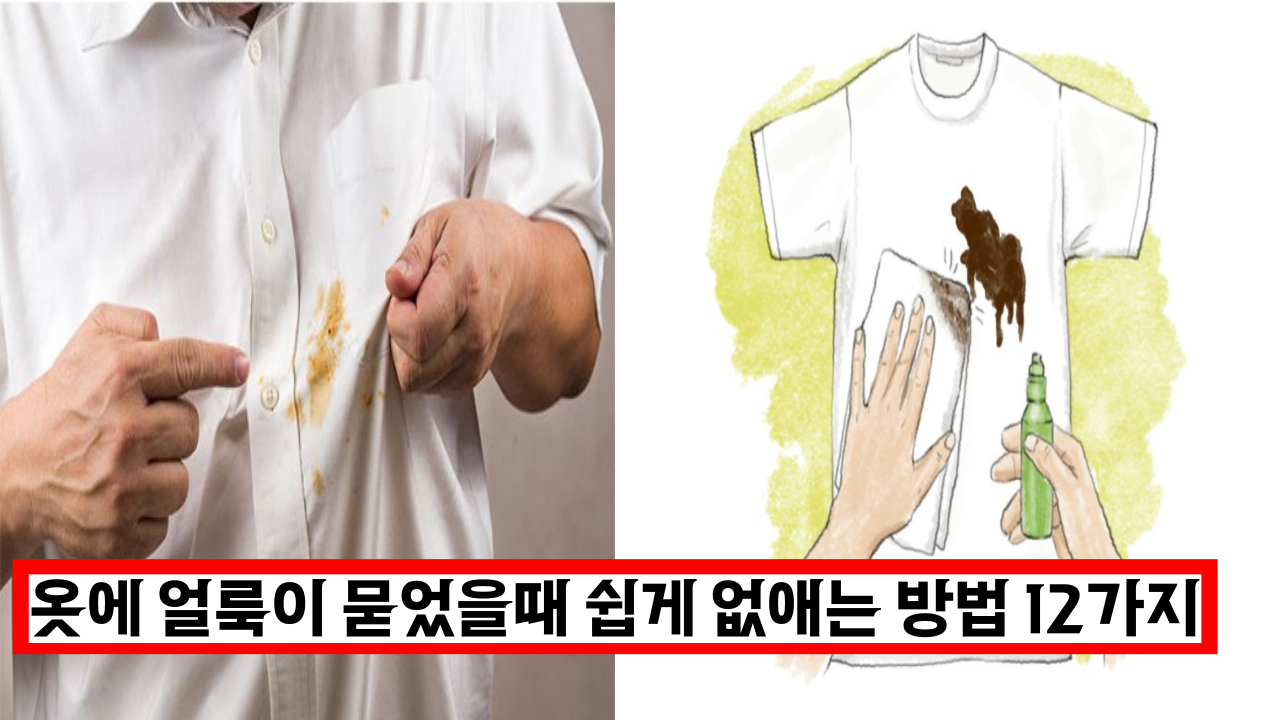  '일상생활 꿀팁' 옷에 얼룩이 묻었을때 쉽게 없애는 방법 12가지