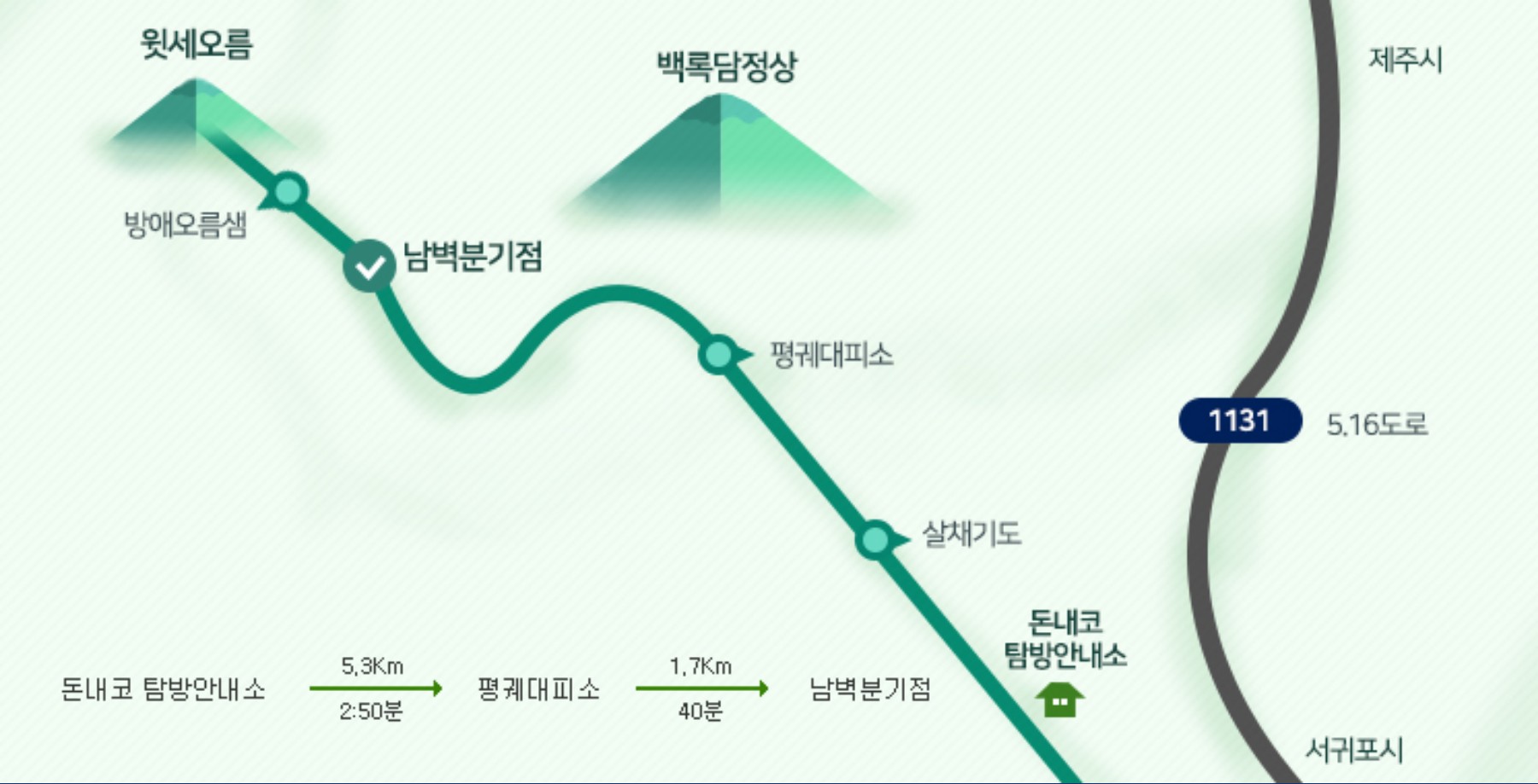  돈내코 탐방로 / 코스 / 시간 / 뜻