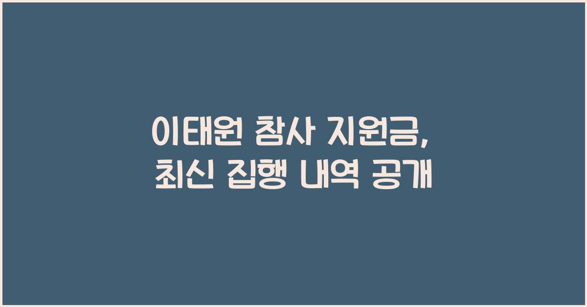 이태원 참사 지원금