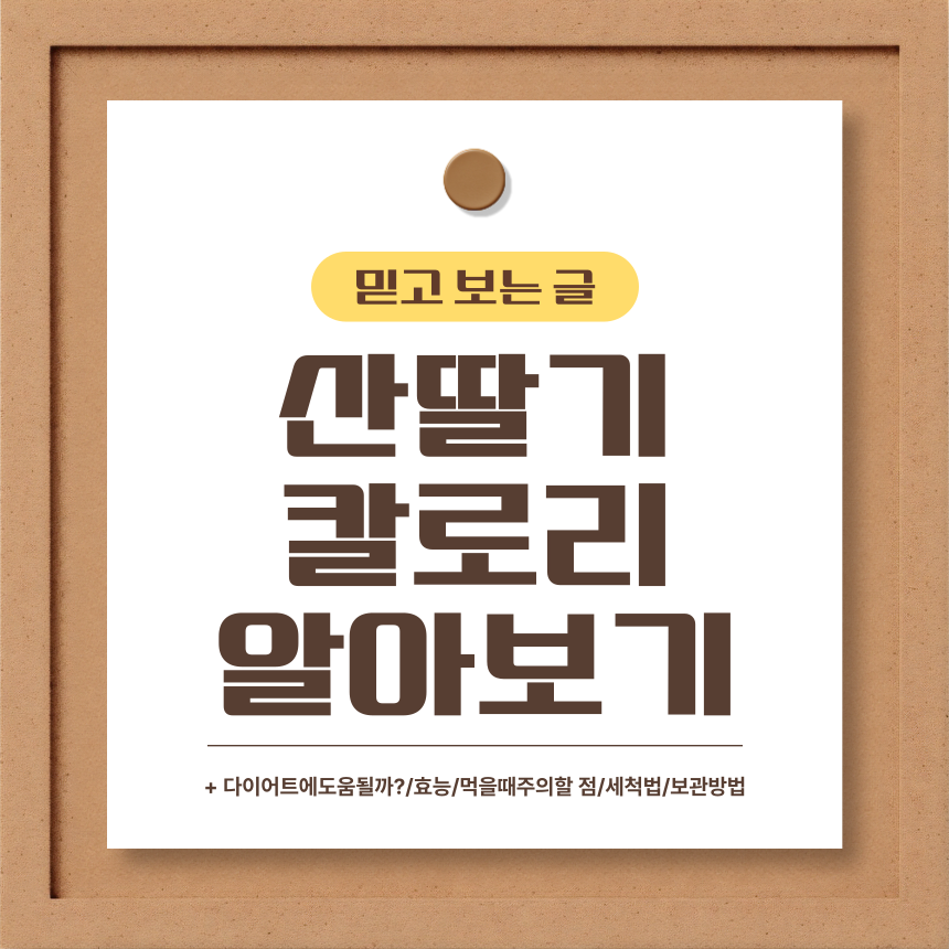  산딸기 칼로리 알아보기