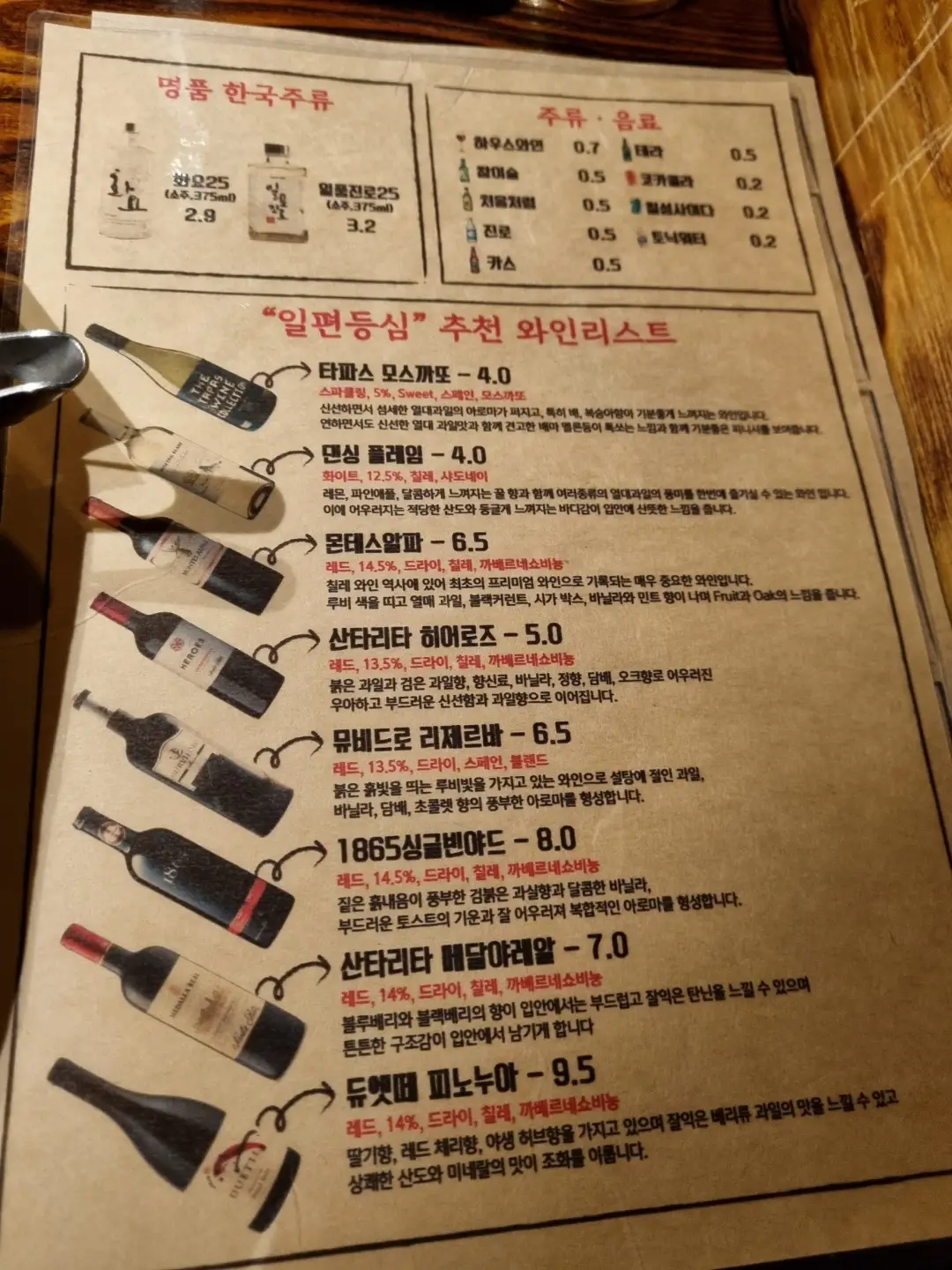 와인 리스트