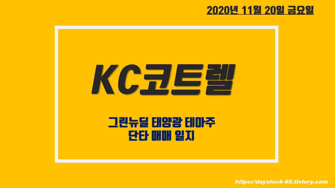  KC코트렐 주가 전망 - 그린 뉴딜 : 탄소 배출권 테마주