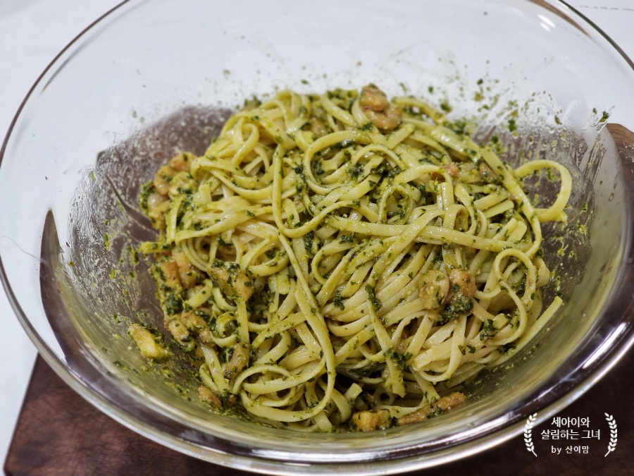 바질 파스타 만들기 바질페스토 파스타 만들기 링귀니 파스타 8