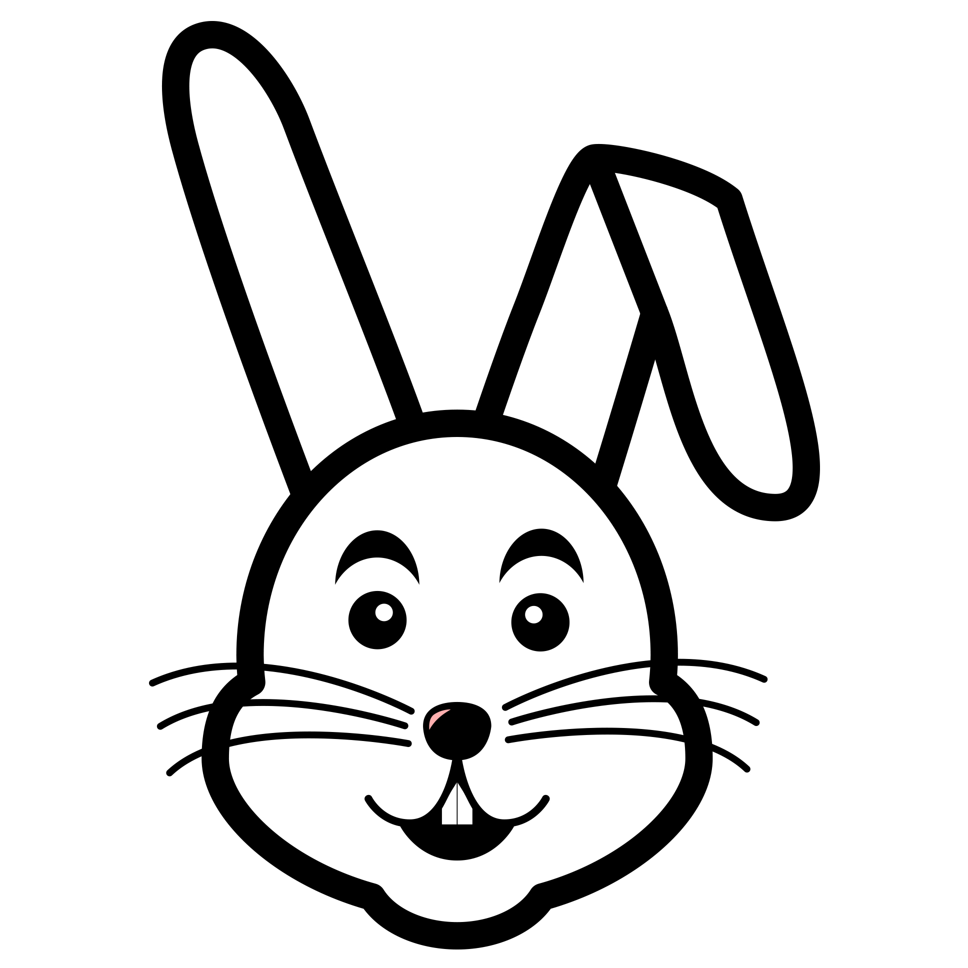 예쁜 토끼캐릭터 이미지 색칠하기 도안 및 귀여운 토끼그림 그리기