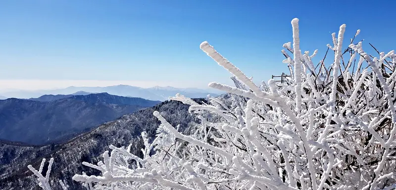지리산 설경 상고대