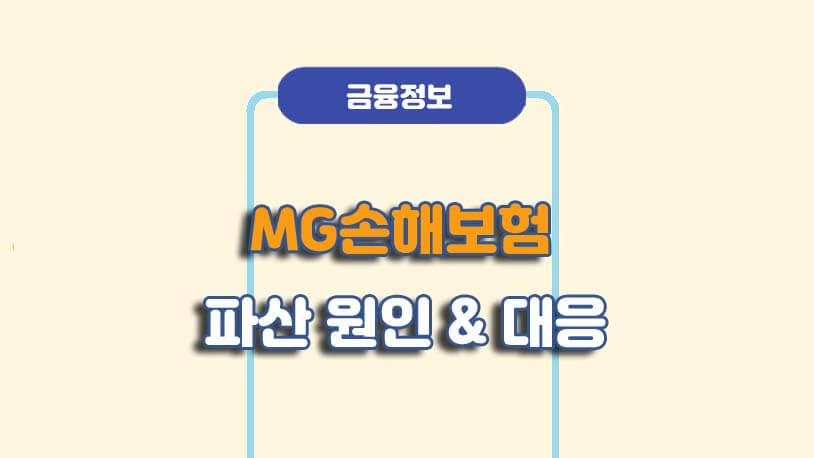 MG손해보험 파산 원인 및 대응방안