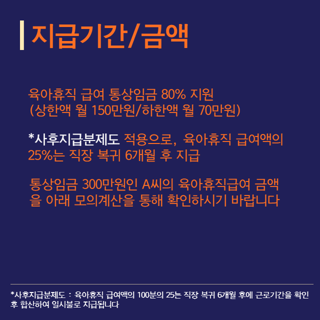 육아휴직급여 기간 신청방법