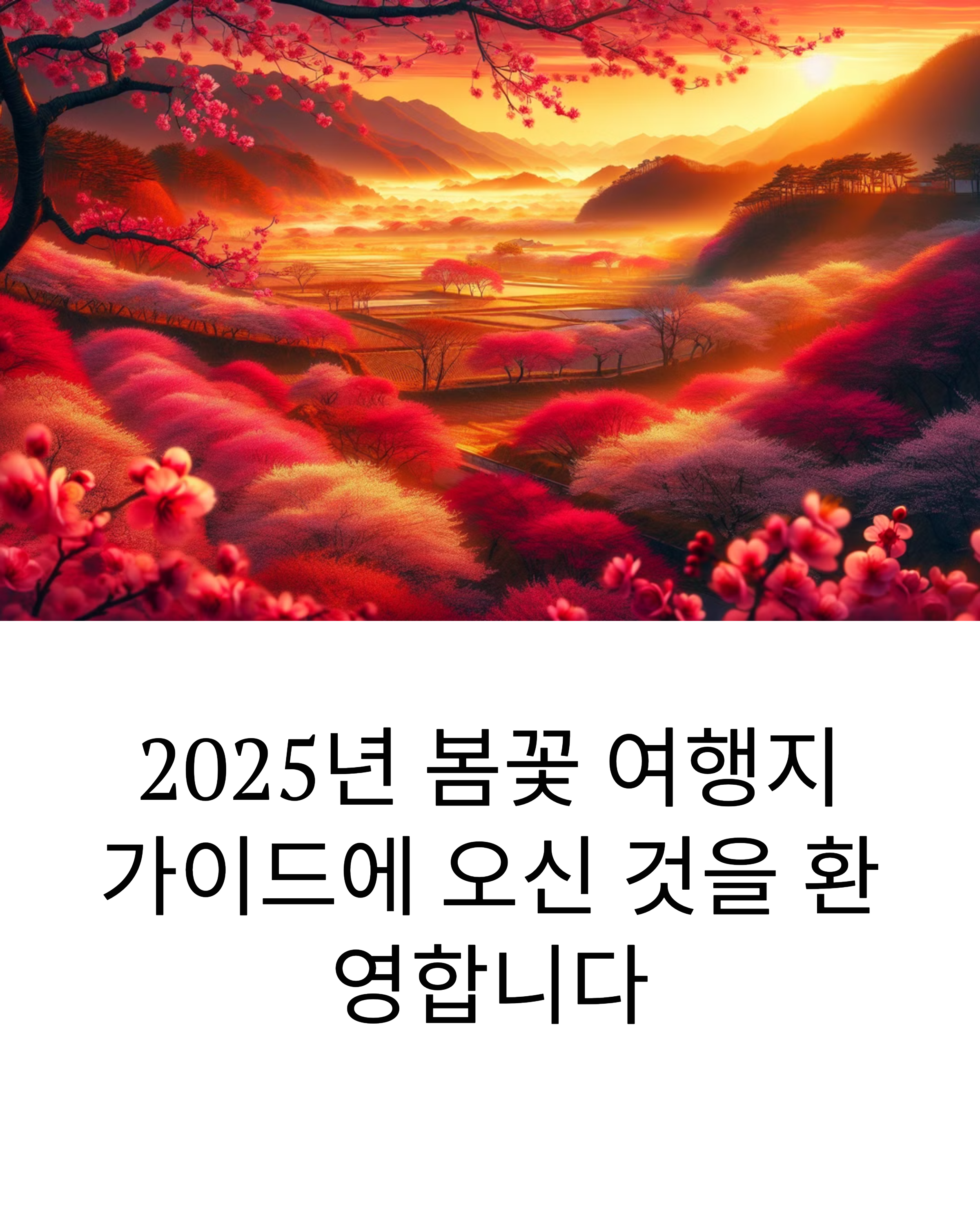 2025 봄꽃 여행지 TOP 10
