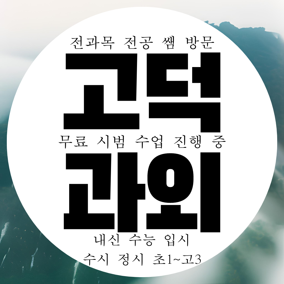  강동구 고덕동 영수 전문과외 국어 사회 과학 방문 전과목 내신