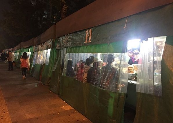 Seoul, street food stalls