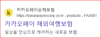 출처; 카카오페이해외여행보험