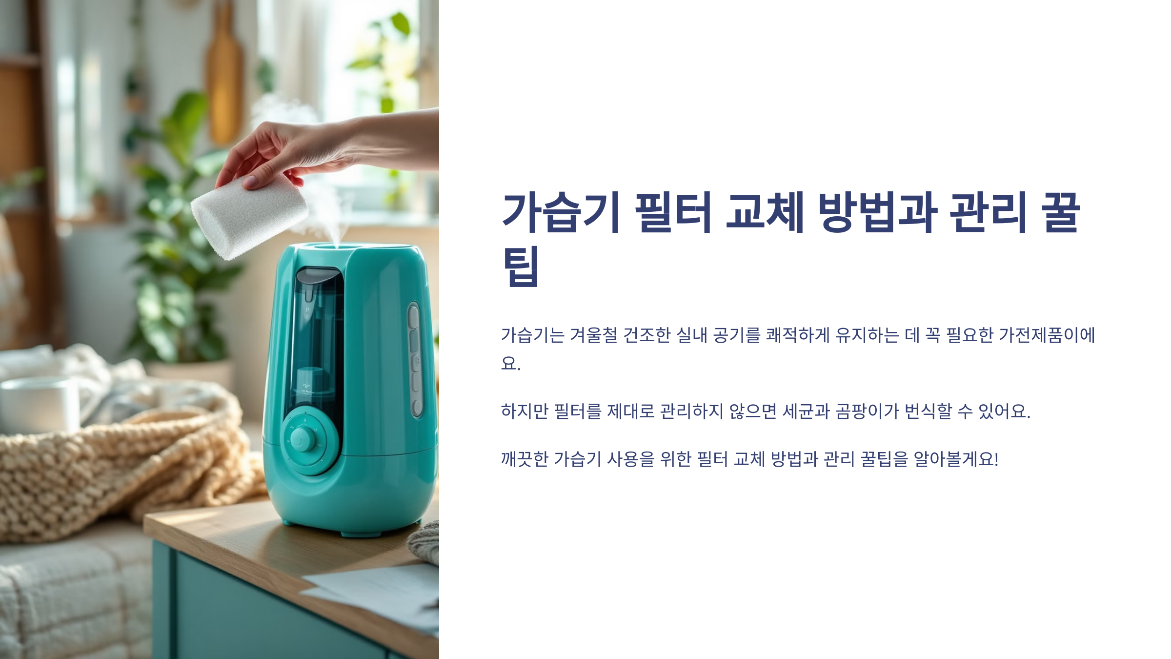 가습기 필터 교체 방법과 관리 꿀팁