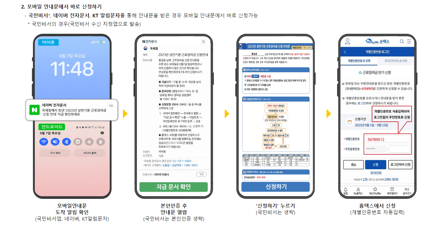 근로장려금 반기 제도 신청자격 신청방법 지급액 산정