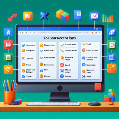 화면에서 최근 항목 지우기 기능과 여러 아이콘을 보여주는 이미지