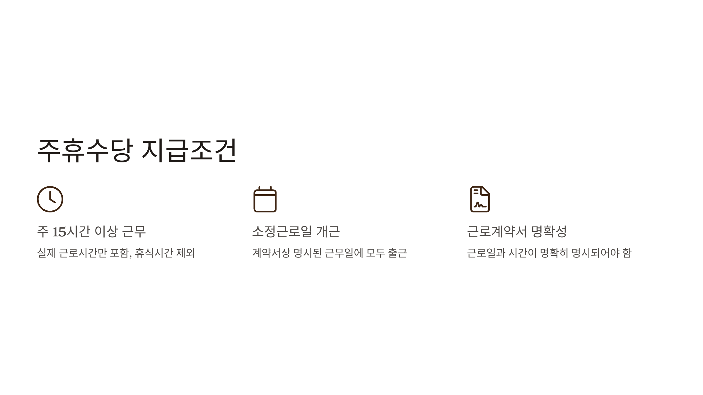 주휴수당 지급조건