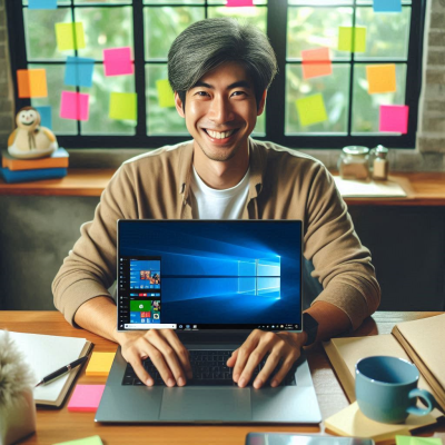 커피와 노트북, 비밀번호 설정 화면