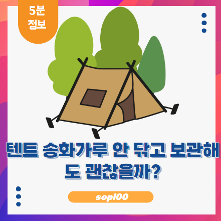 텐트 송화가루