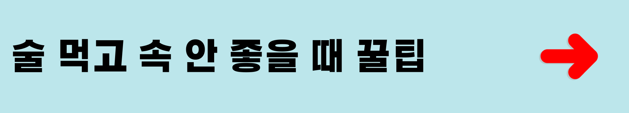 술 먹고 속 안 좋을 때 꿀팁