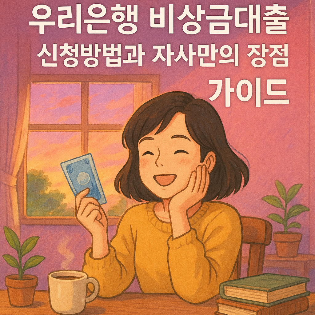 우리은행 비상금대출 신청방법과 자사만의 장점 가이드