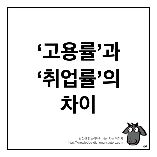  [경제상식] '고용률'과 '취업률'의 차이는?