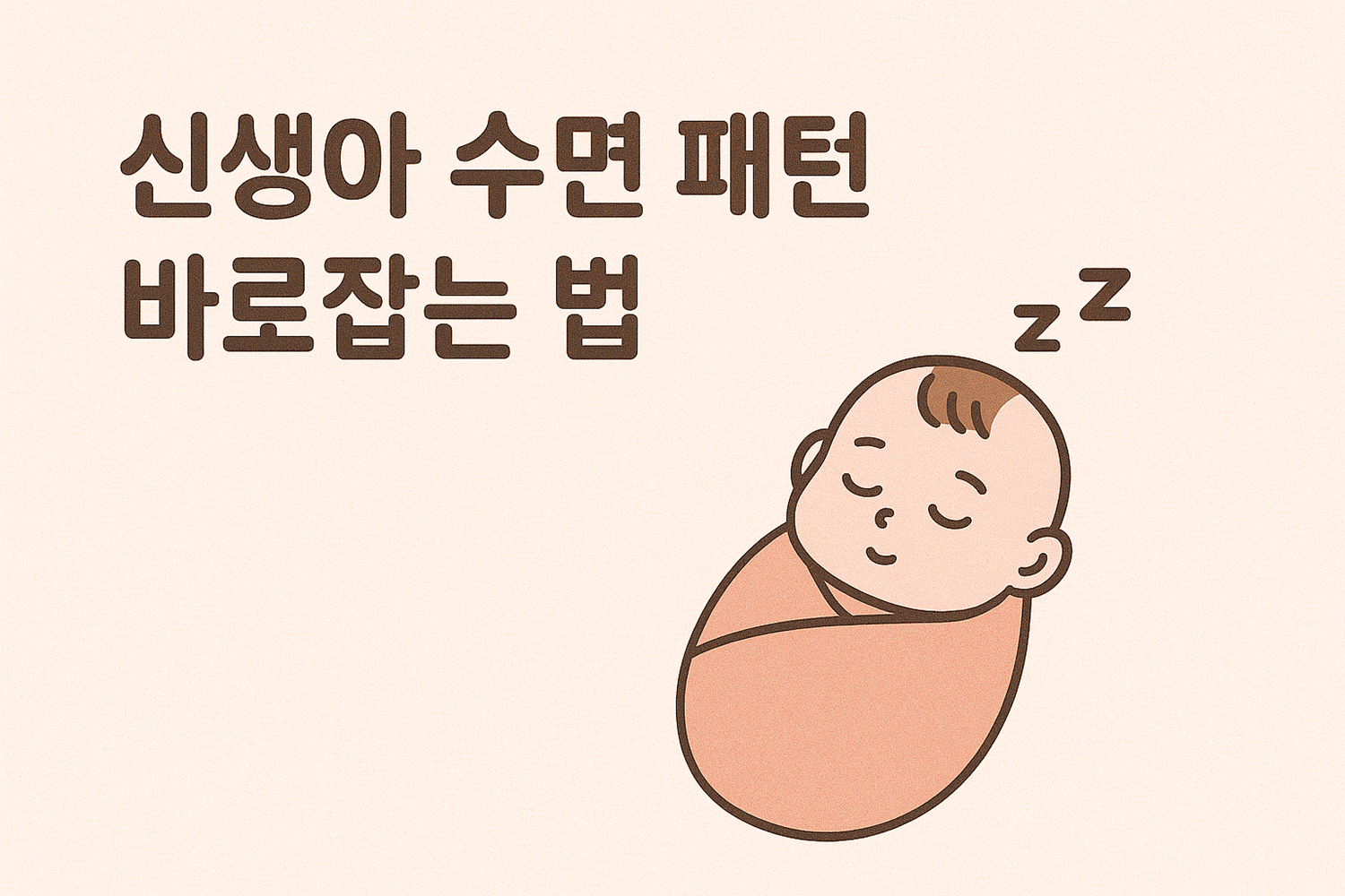 신생아 수면 패턴 바로잡는 법