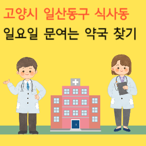 고양시 일산동구 식사동 일요일 문여는 약국 찾기