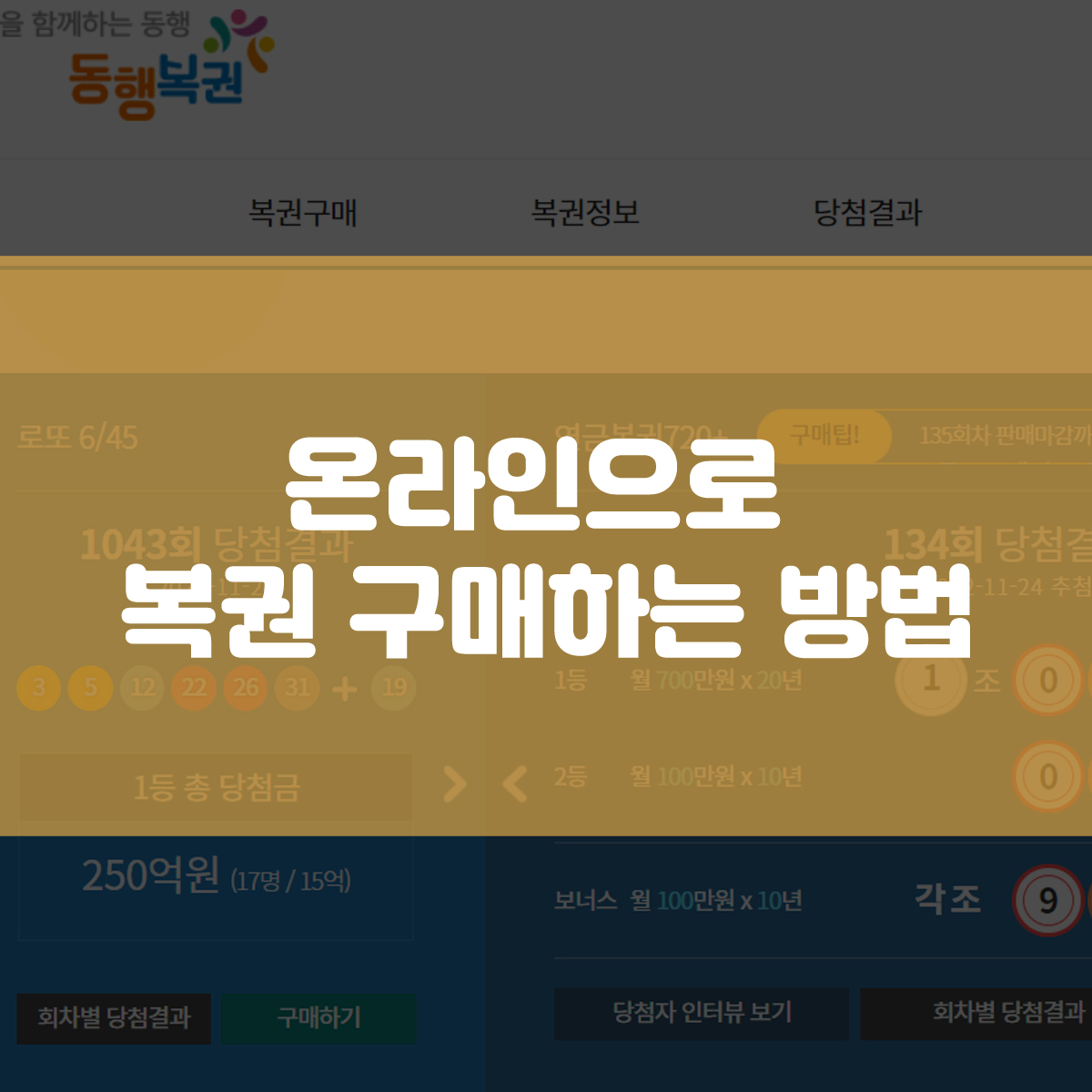  온라인으로 로또&연금복권 구매하는 방법, 아주 간단해요!