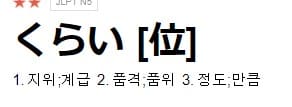 &#39;정도&#39;의 일본어 단어가 나와있는 그림