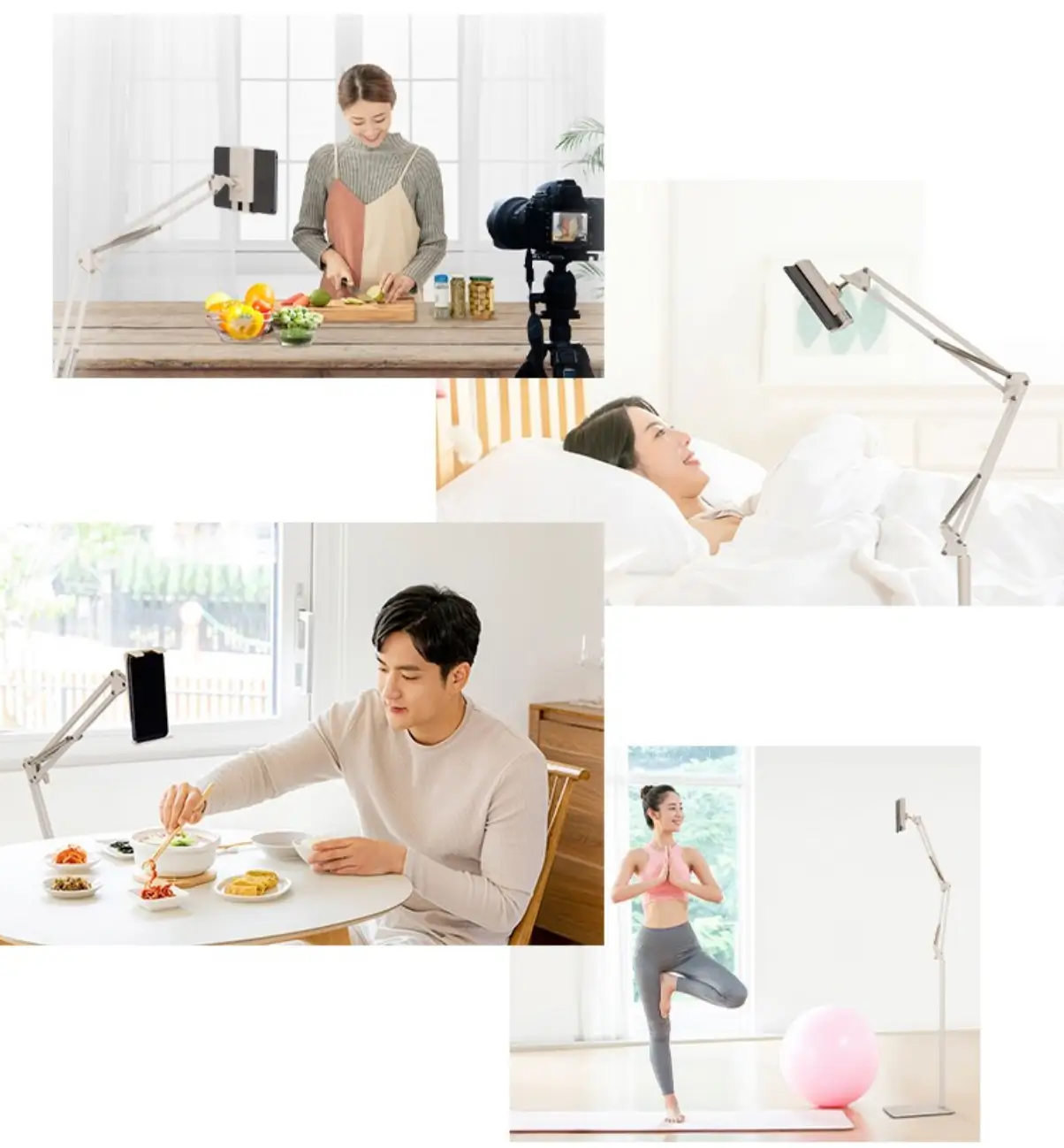 (쿠팡) 다양한 환경에서 사용하는 홈플래닛 자바라형 태블릿 거치대