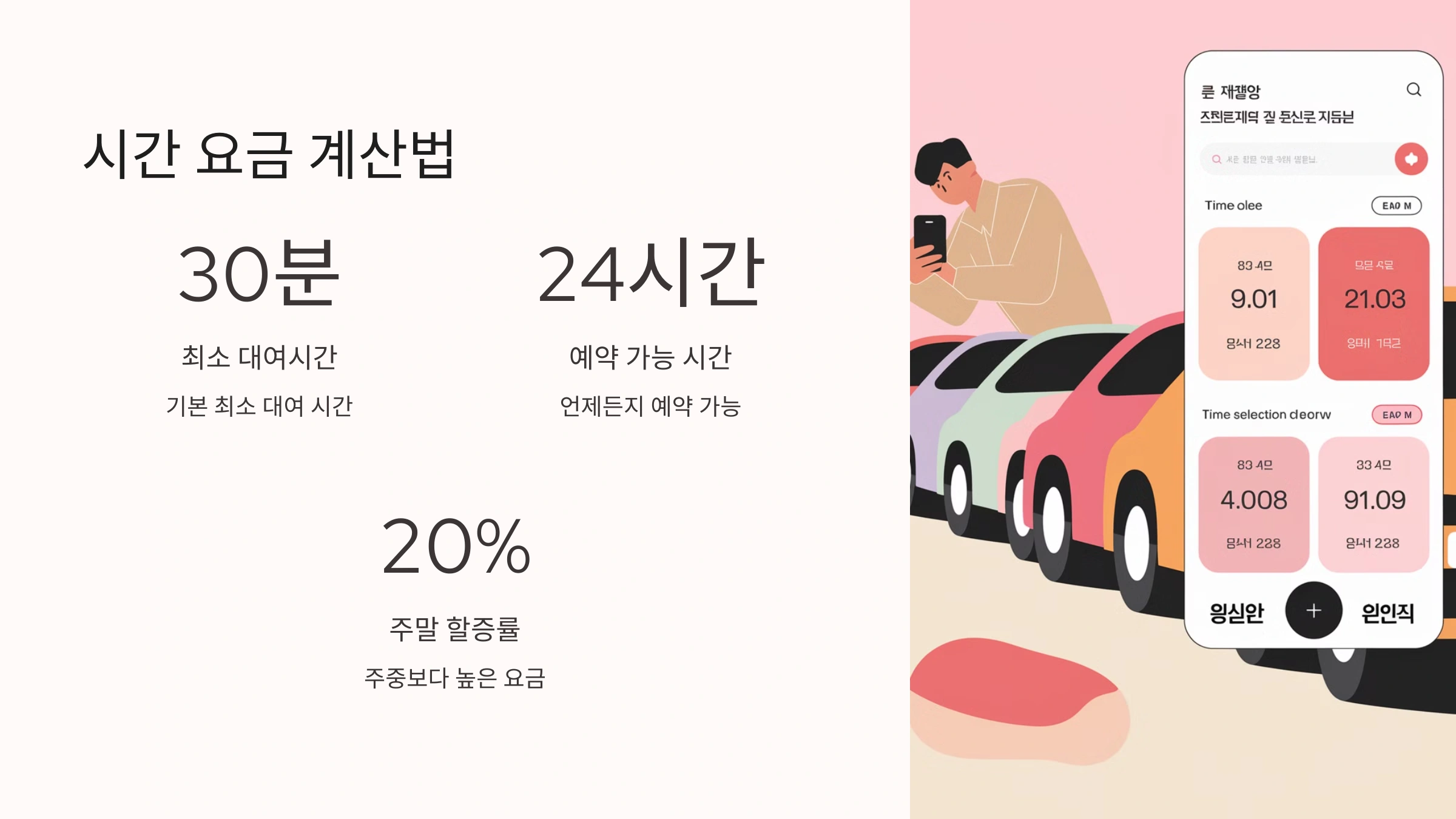 시간 요금과 종합 요금 계산법