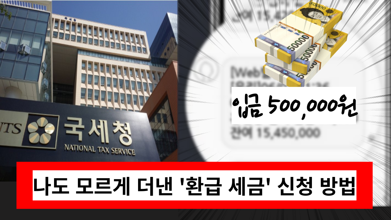  '1인당 더낸 세금이 무려 48만원' 나도 모르게 더낸 '환급 세금' 신청 방법