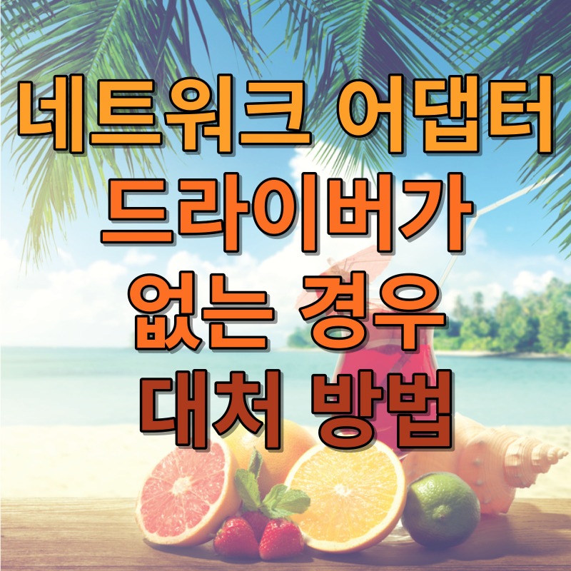 네트워크 어댑터 드라이버가 없는 경우 대처 방법