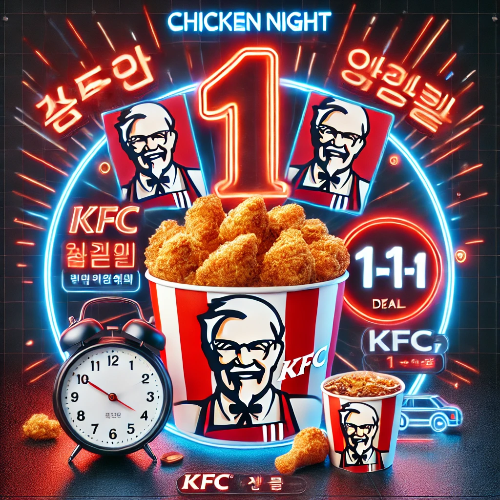 KFC 치킨나이트 시간&amp;#44; KFC 치킨나이트 1+1 2