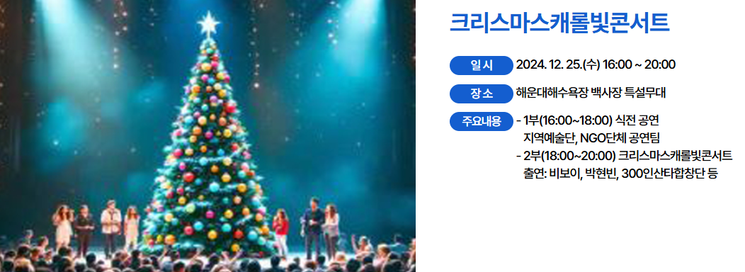 크리스마스 캐럴 빛 콘서트