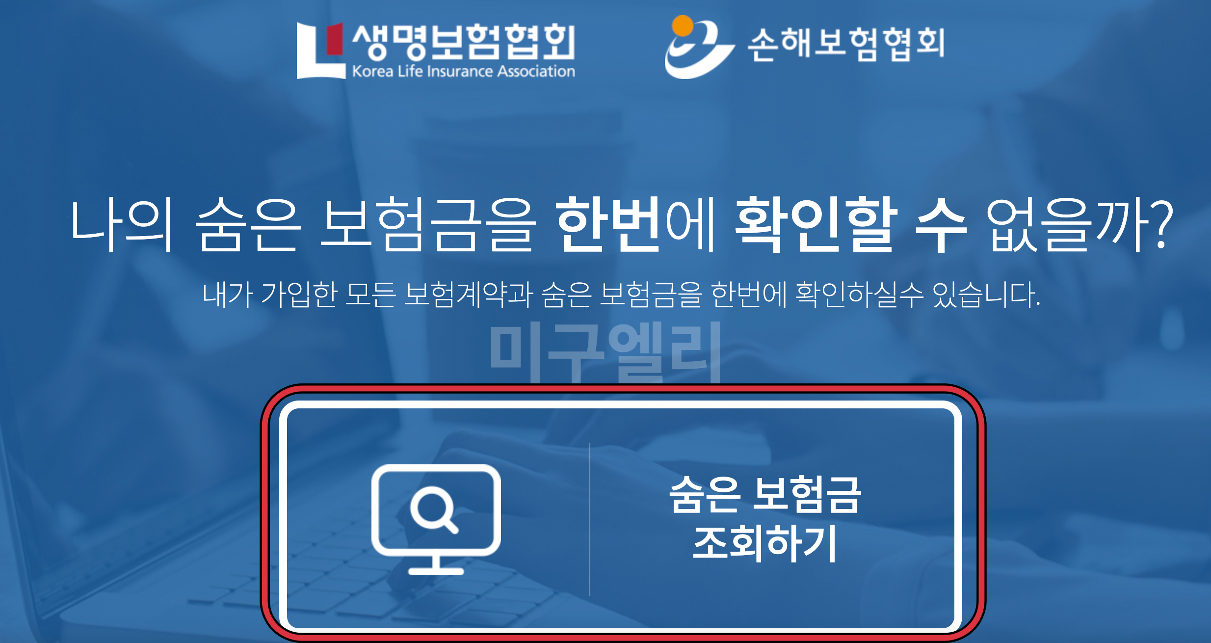 내보험찾아줌 사이트 화면